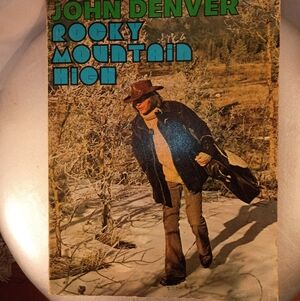 Johnny Denver Rocky Mountain High Vinyl Cover - Blue & Green Lettering